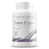 Theralogix frasco frontal mostrando etiqueta clara y sello NSF, confianza y pureza