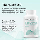 Theralogix TheraLith XR etiqueta con sello NSF destacando pureza y pruebas independientes
