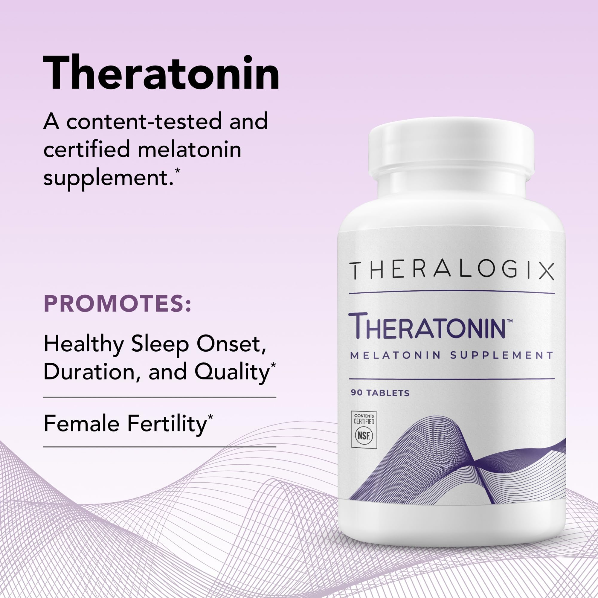 Theralogix Theratonin persona masticando tableta antes de dormir, toma cómoda