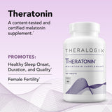 Theralogix Theratonin persona masticando tableta antes de dormir, toma cómoda