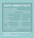 TheraSuva etiqueta nutricional enfocada en EPA 1300 mg y DHA 1200 mg por toma