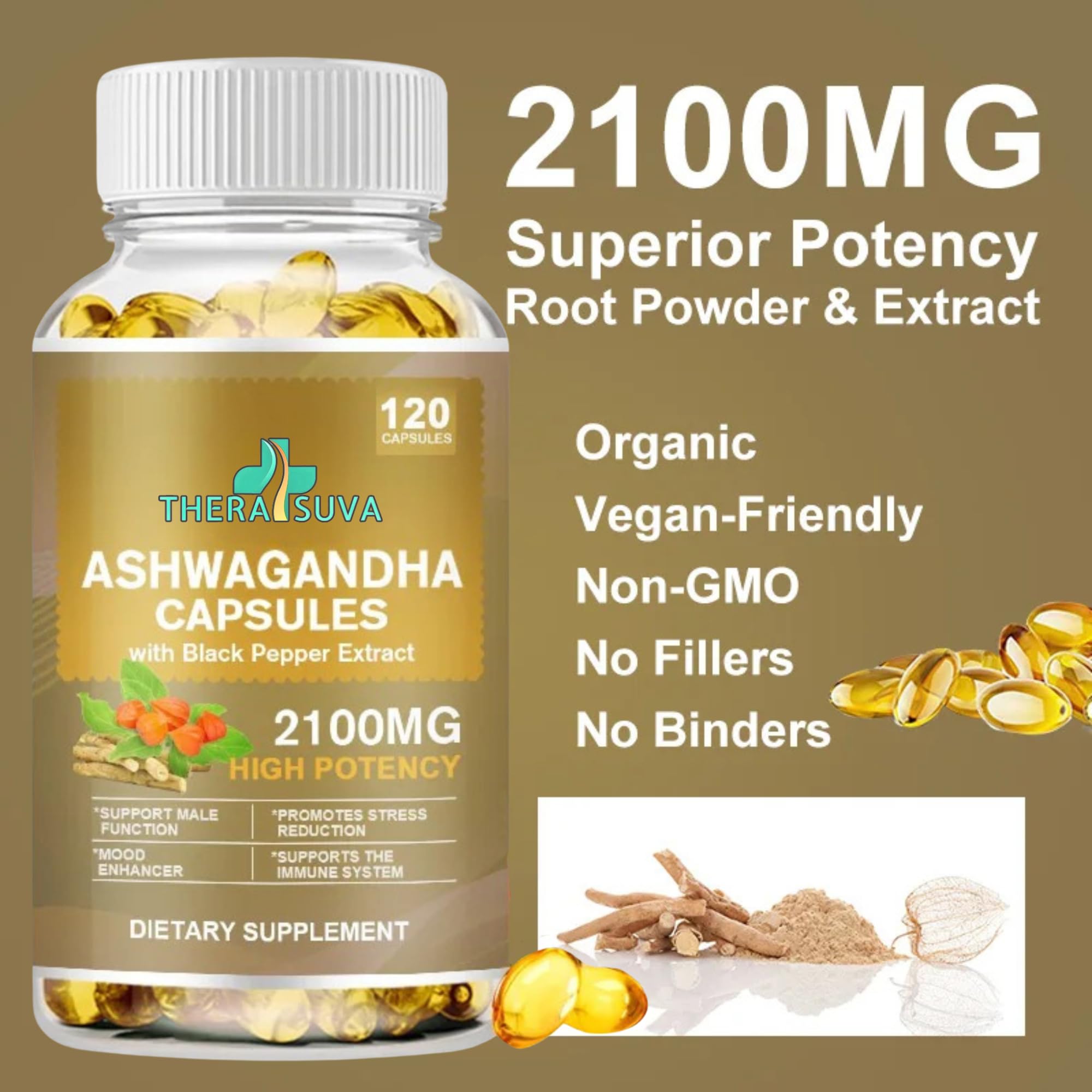 TheraSuva etiqueta de ingredientes resalta dosis y calidad del producto