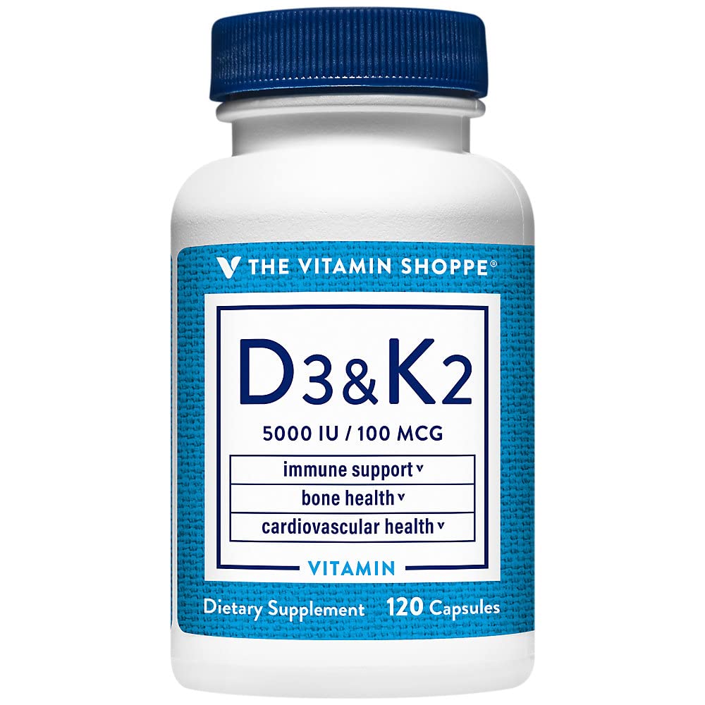 The Vitamin Shoppe envase frontal mostrando 120 cápsulas y etiqueta clara