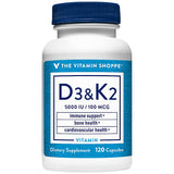 The Vitamin Shoppe envase frontal mostrando 120 cápsulas y etiqueta clara