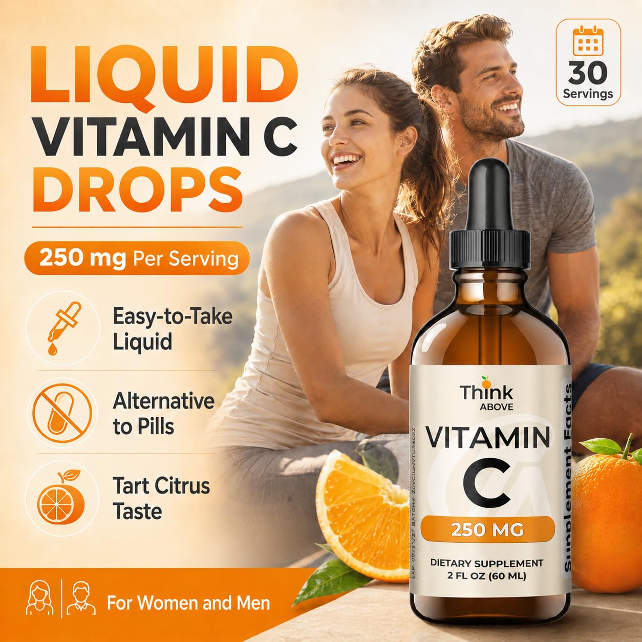 Think Above primer plano del líquido para ver textura y pureza