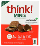 Think! paquete frontal de 8 barritas mostrando marca y beneficio práctico