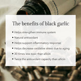Think Remedy cápsula abierta con polvo de ajo negro, absorción mejorada