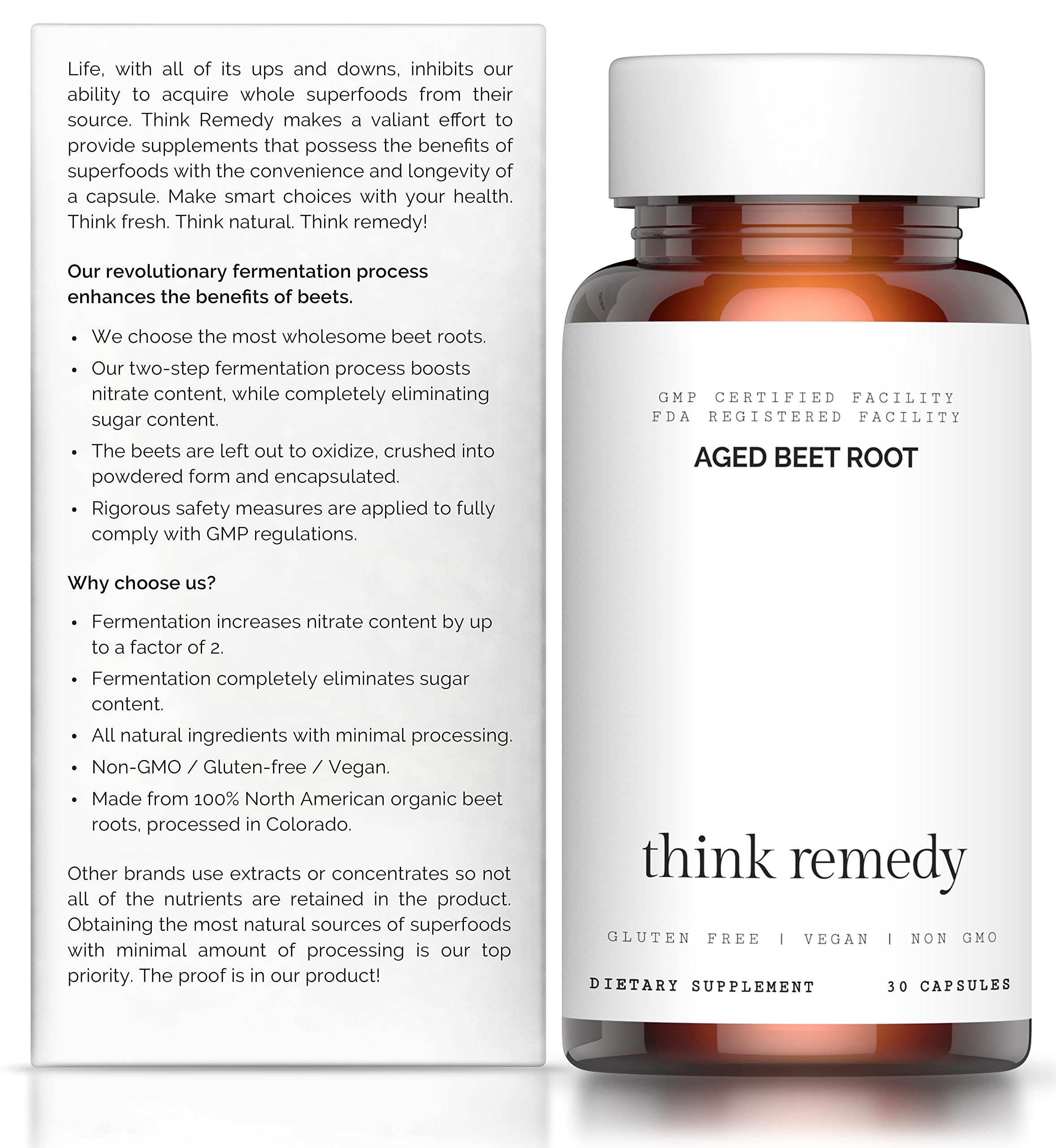 Think Remedy cápsulas en mano para visualizar dosificación y conveniencia