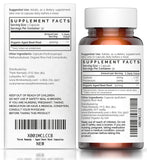Think Remedy detalle de la etiqueta indicando sin gluten y vegano