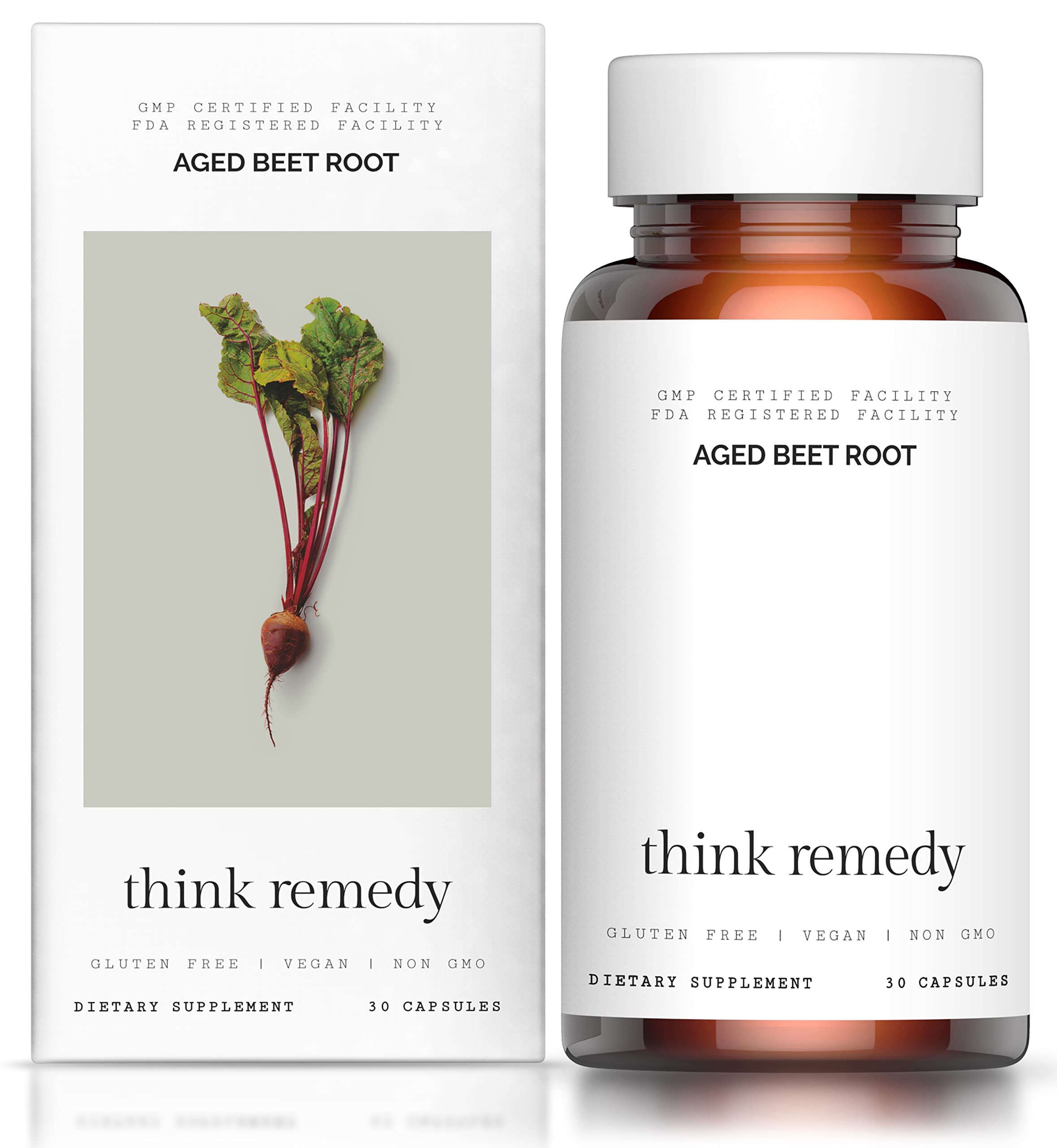 Think Remedy frente del envase mostrando sello orgánico y beneficios