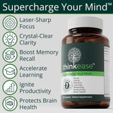 ThinkEase cápsula en primer plano que destaca pureza y recubrimiento pullulan