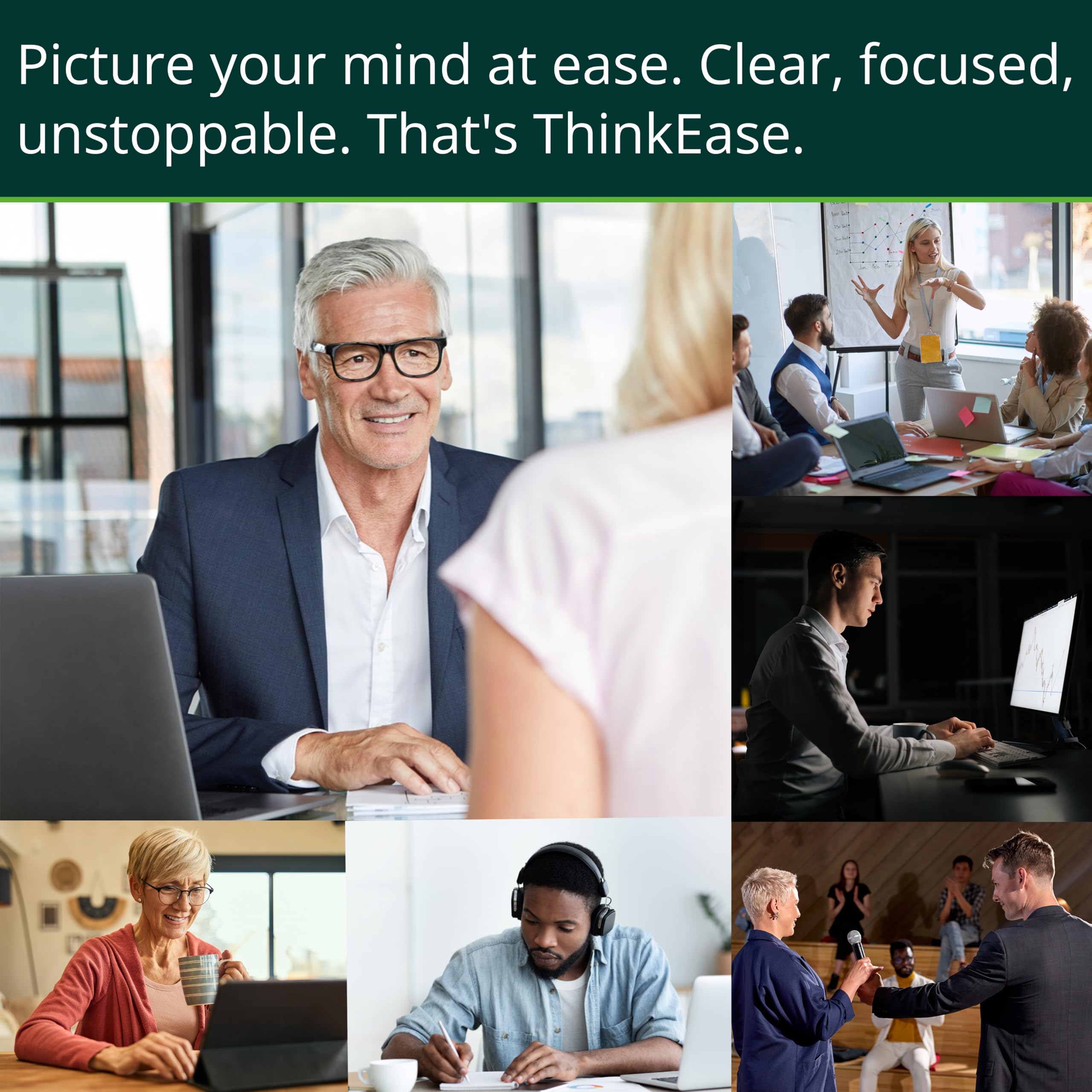 ThinkEase cápsula junto a moneda para comparar tamaño y dosificación