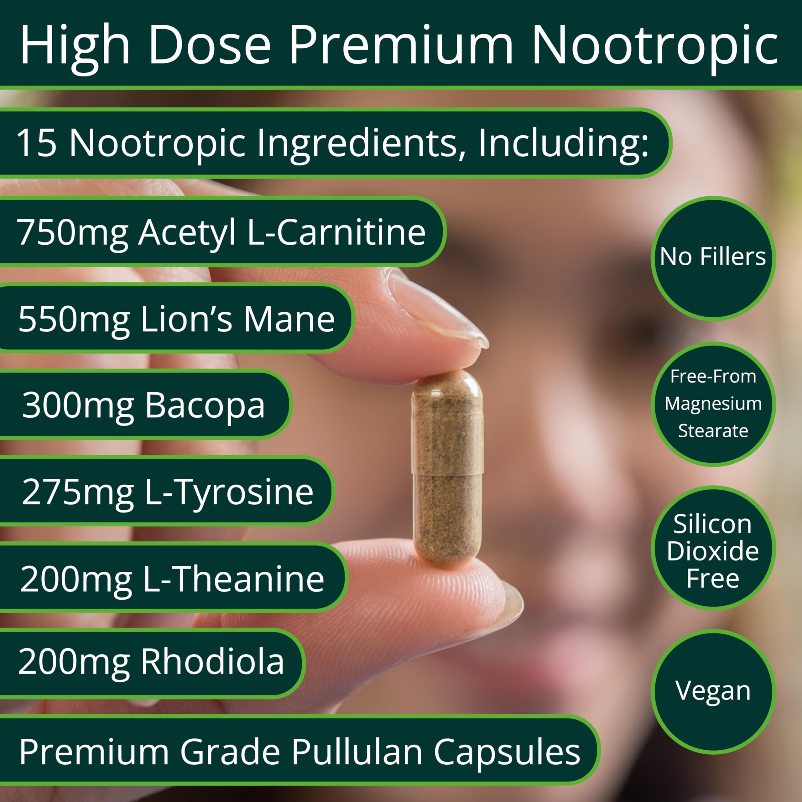 ThinkEase ingredientes en polvo sobre madera mostrando origen vegetal