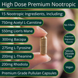 ThinkEase ingredientes en polvo sobre madera mostrando origen vegetal