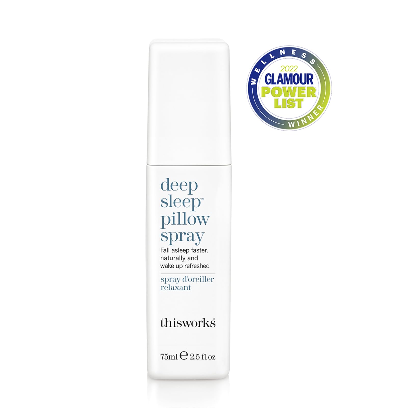 THISWORKS comparación de tamaño 2.5 fl oz para entender la escala del envase