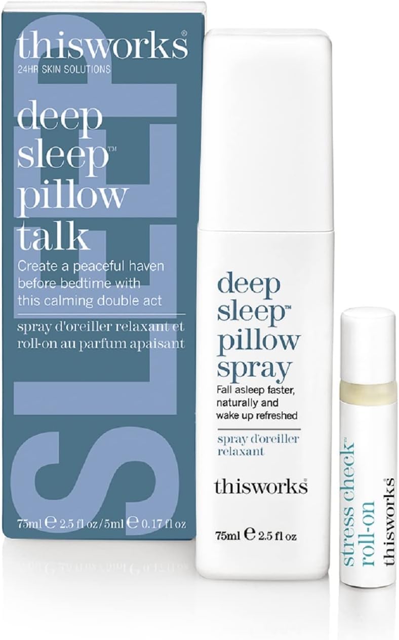 This Works: frontal del set Deep Sleep con spray 75ml y roll-on 5ml, ideal para regalo
