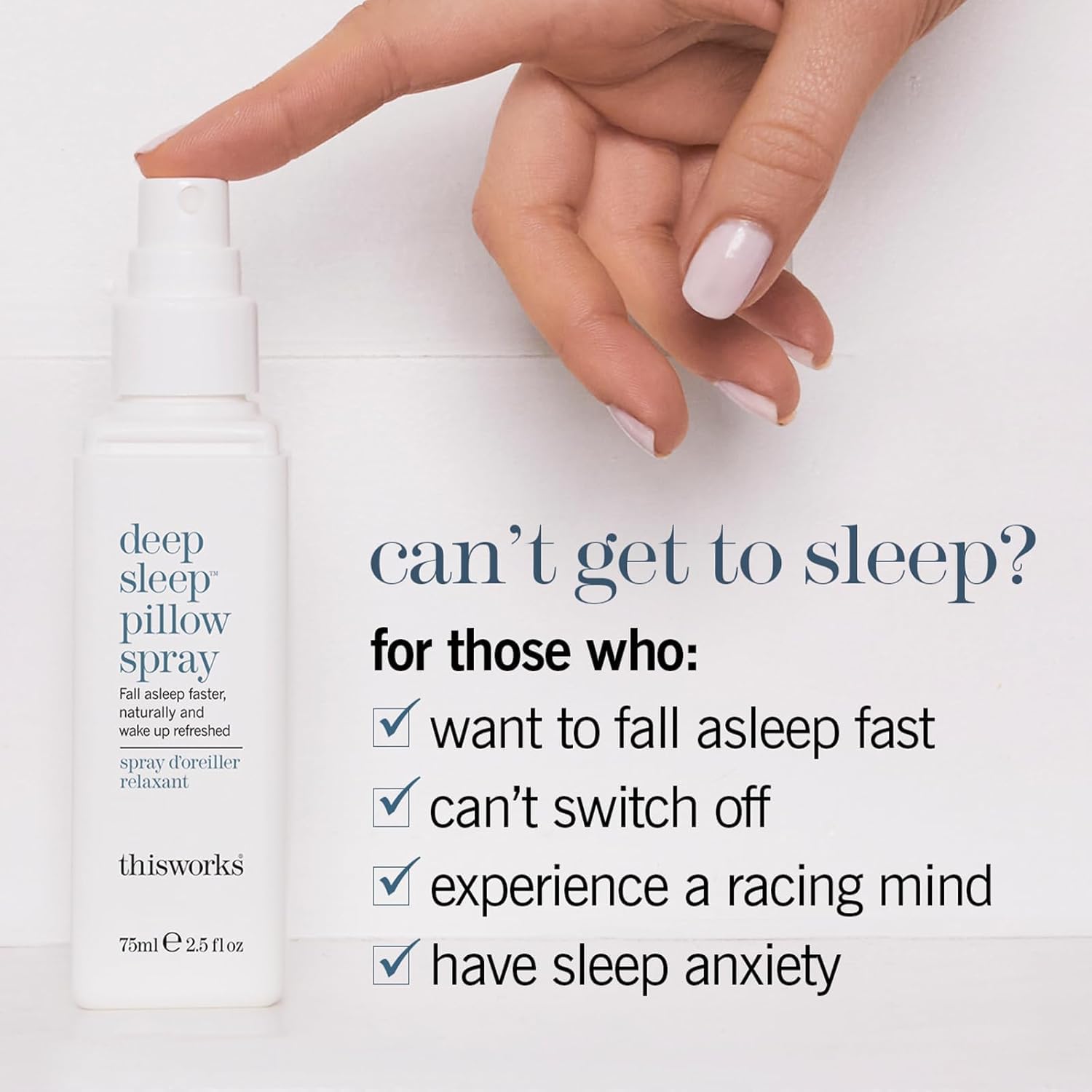 This Works: set Deep Sleep sobre mesita de noche listo para la rutina nocturna