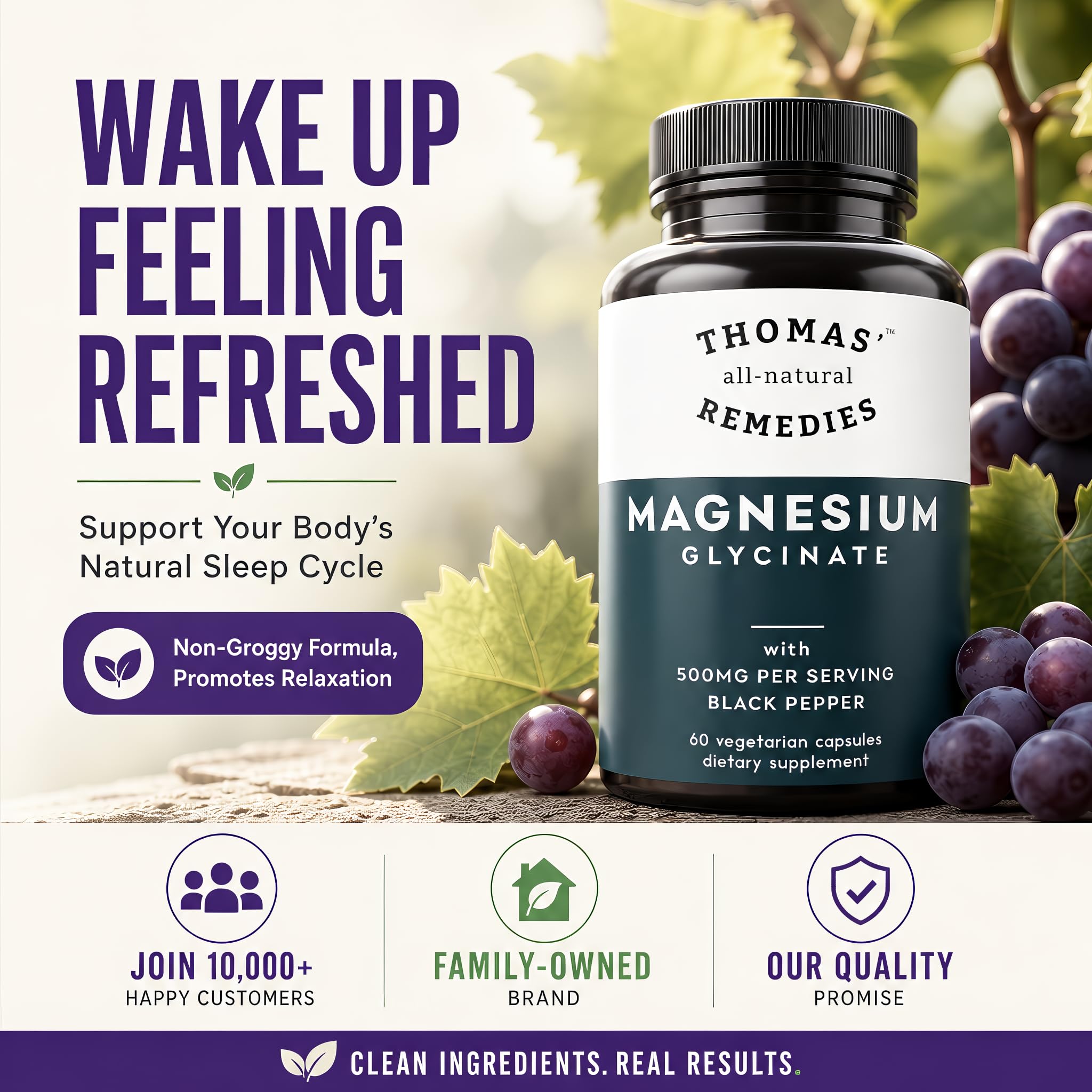 Thomas' all-natural Remedies cápsula en mano ilustrando fácil ingesta