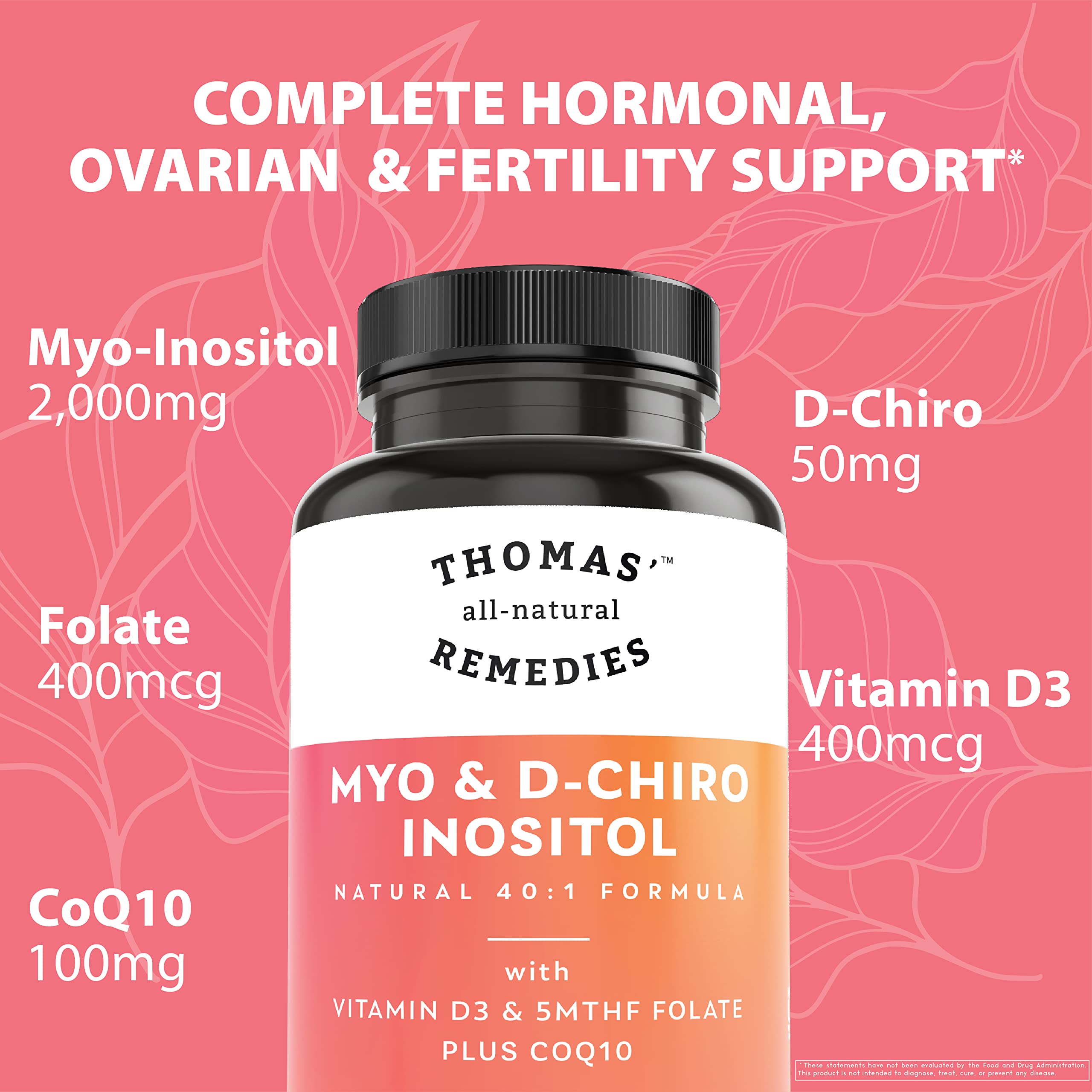 Thomas' all-natural Remedies cápsulas en mano para mostrar tamaño y facilidad