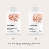 THORNE etiqueta en primer plano que destaca ingredientes y certificación
