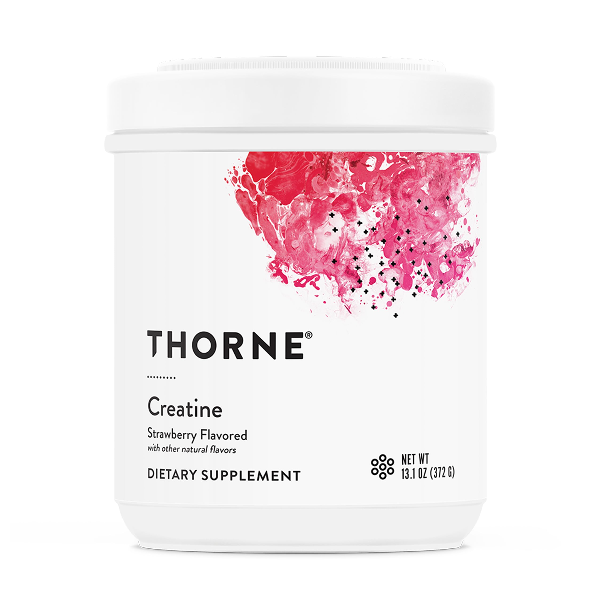 THORNE envase frontal y etiqueta clara muestra beneficios