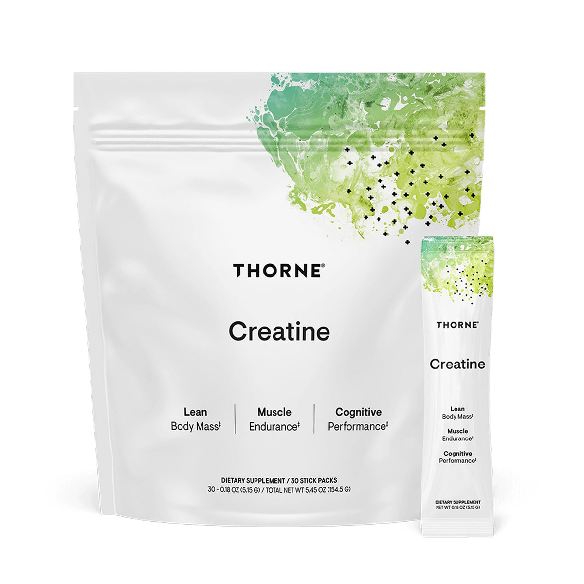 THORNE envase frontal mostrando el producto y claridad de etiqueta, confianza deportiva