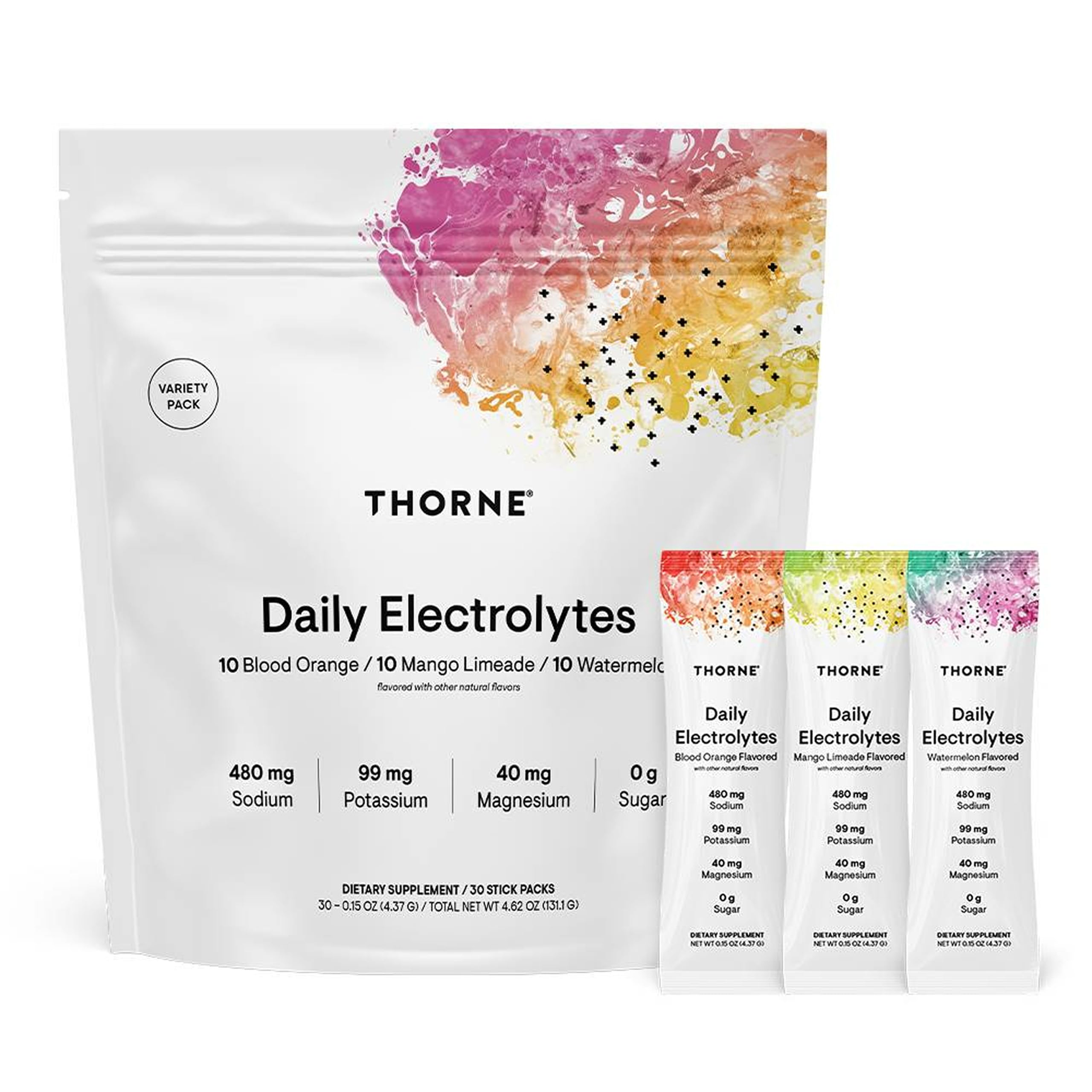THORNE frente del empaque muestra sticks y conveniencia