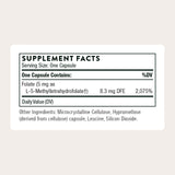 THORNE detalle de la etiqueta con ingredientes y concentración para transparencia