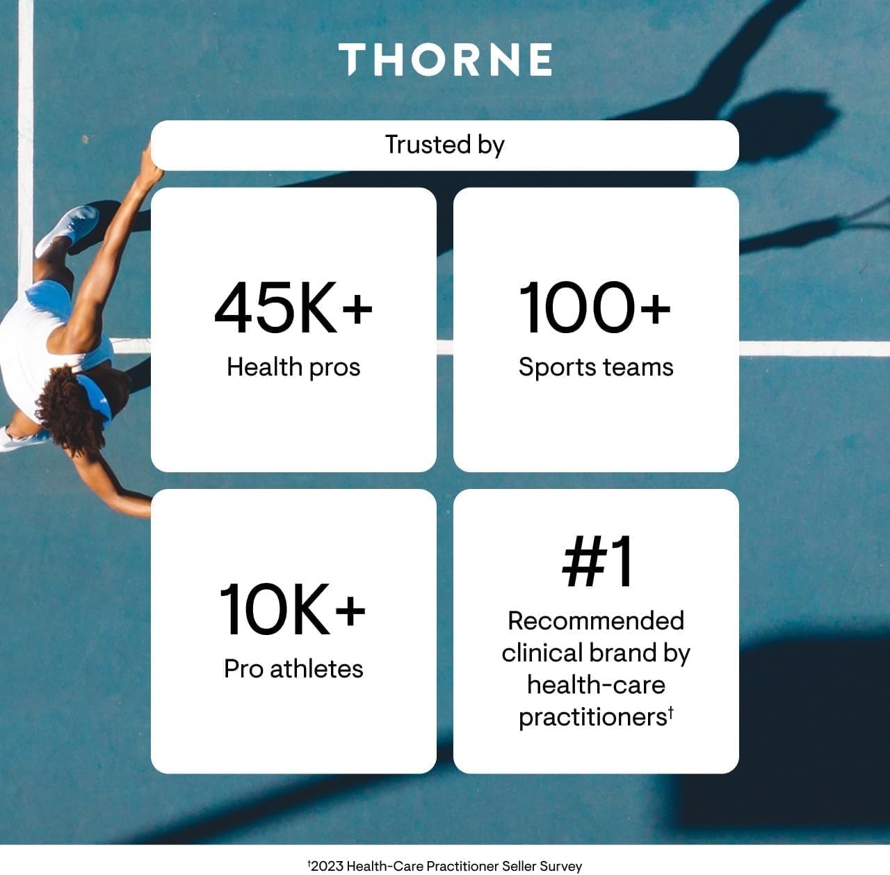 THORNE estilo de vida: individuo activo mostrando energía y bienestar