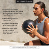 THORNE etiqueta nutricional y sello NSF garantizando pruebas y seguridad