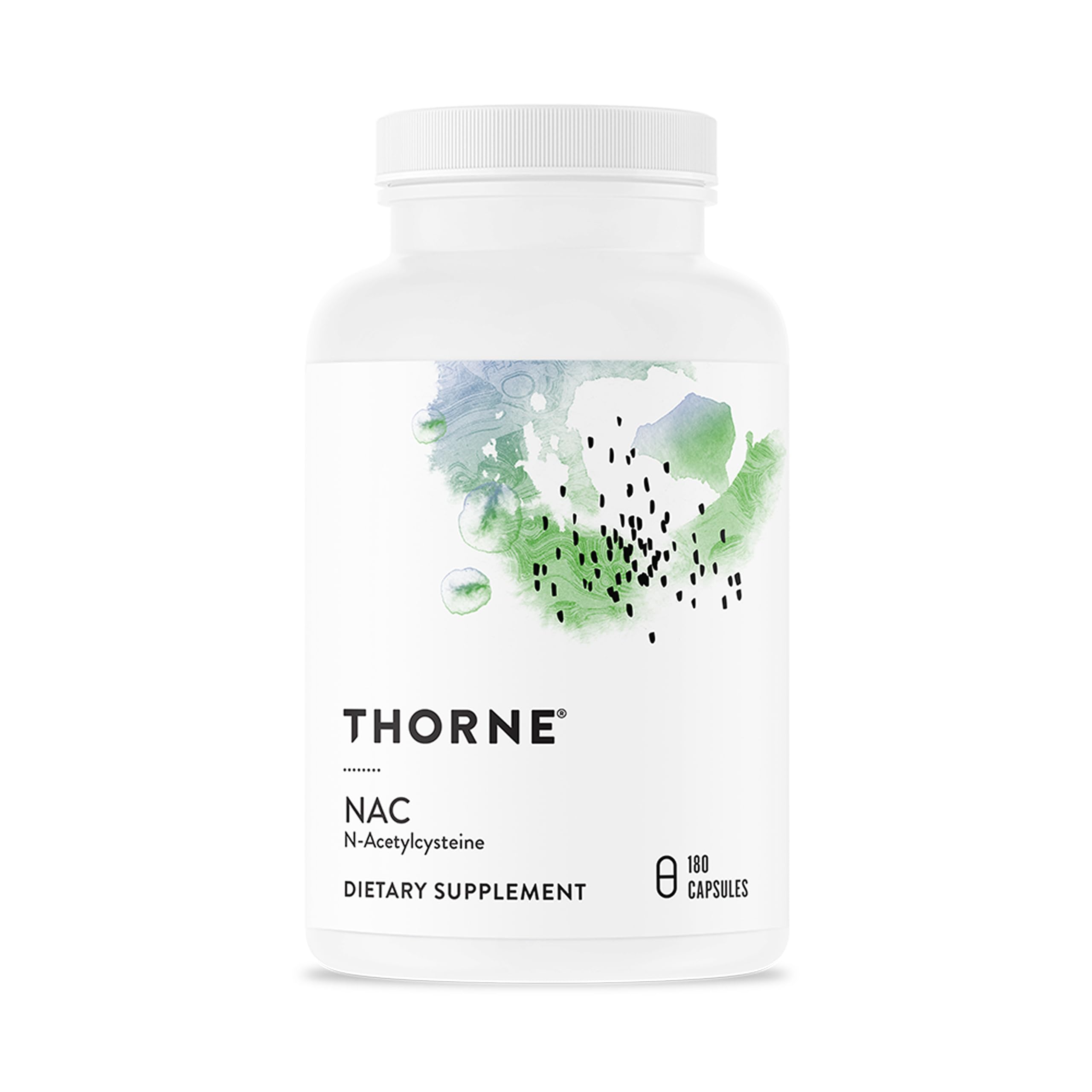THORNE envase frontal mostrando el producto y beneficio de confianza