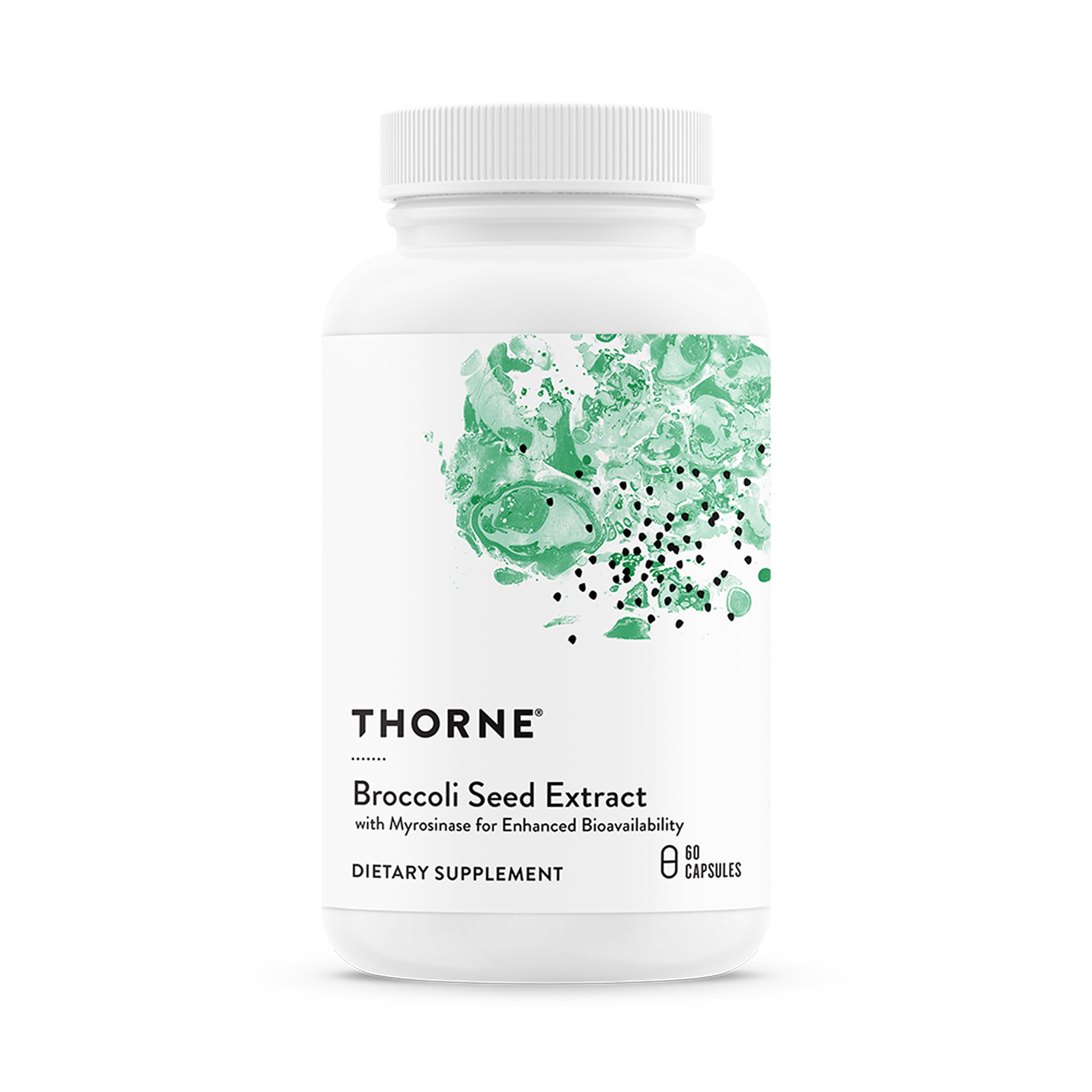 THORNE envase frontal Broccoli Seed Extract mostrando la marca y beneficio