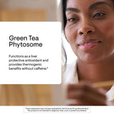 THORNE polvo de extracto de té verde mostrando pureza y textura