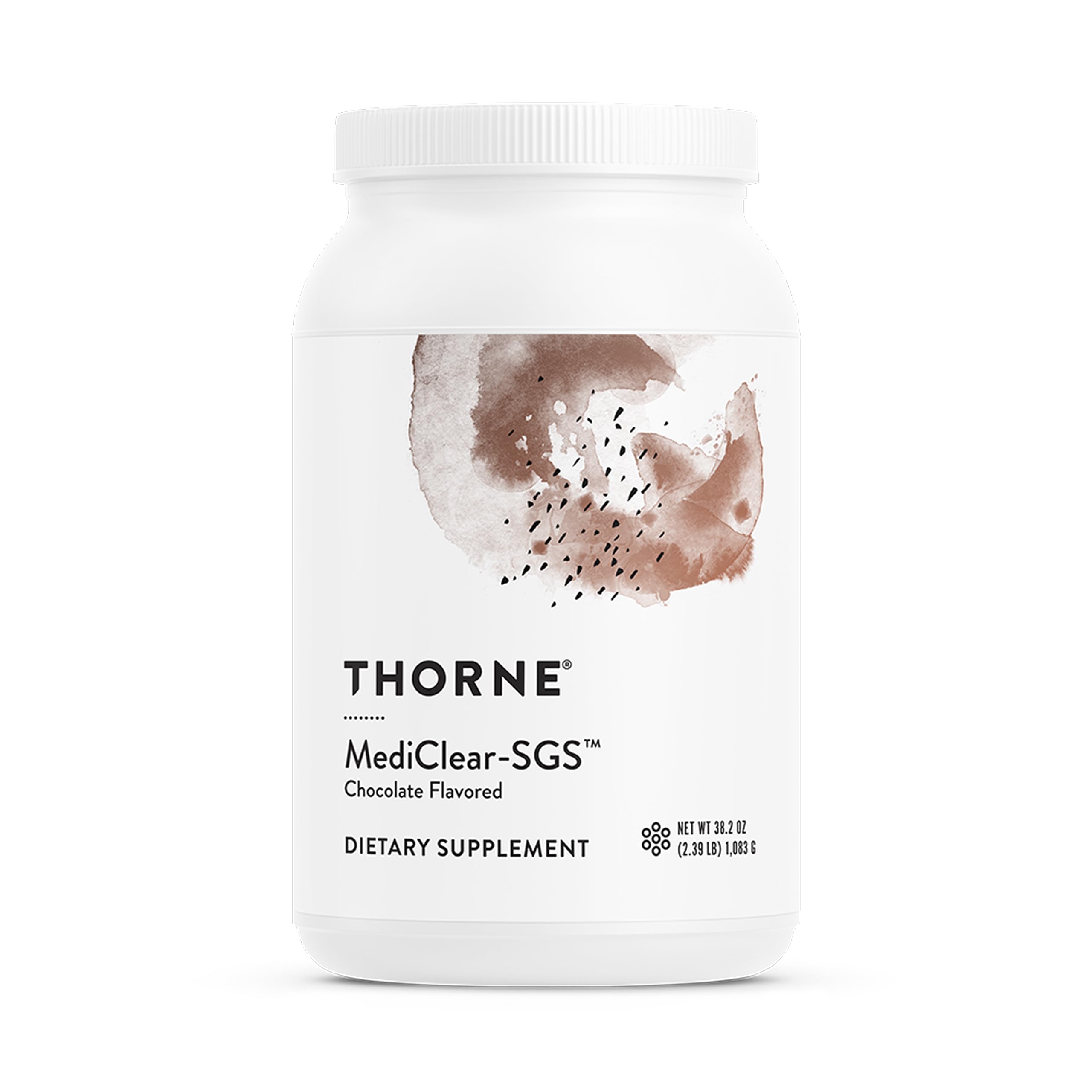 THORNE envase MediClear-SGS frente mostrando producto y sello de calidad