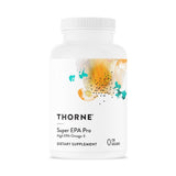 THORNE frasco frontal mostrando 120 softgels y etiqueta clara, confianza en calidad