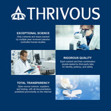 Thrivous cápsula en primer plano mostrando textura vegetal y pureza