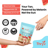 Thryv ingredientes naturales montados que subrayan beneficios antioxidantes