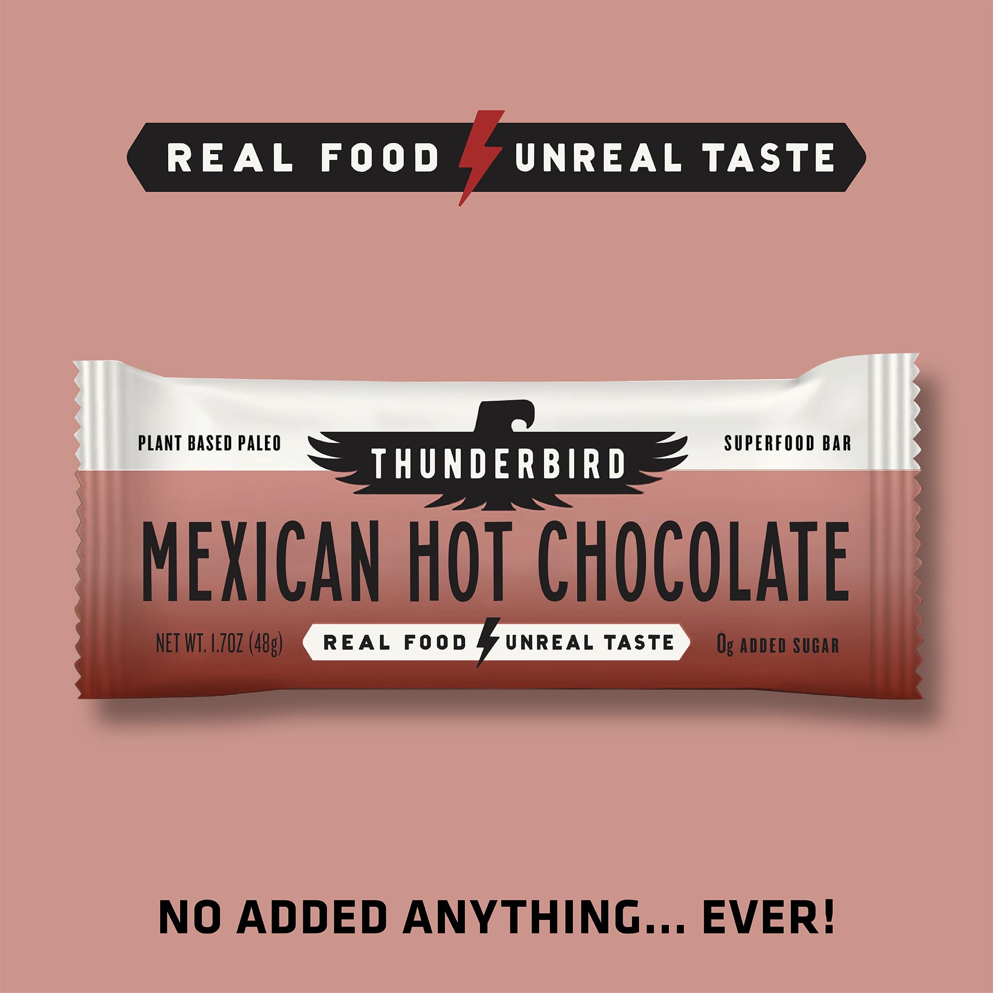 Thunderbird etiqueta con lista de ingredientes reconocibles y certificaciones