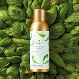 Thymes detalle del rociador y textura del spray para aplicación precisa