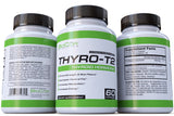 Thyro-T2 etiqueta con información nutricional y fabricación en EE. UU.