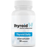 Thyroid Specific Formulations Thyroid Daily frente del envase mostrando diseño y beneficio de apoyo diario