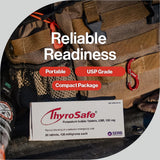 ThyroSafe tabletas en mano para comparar tamaño y facilitar almacenamiento