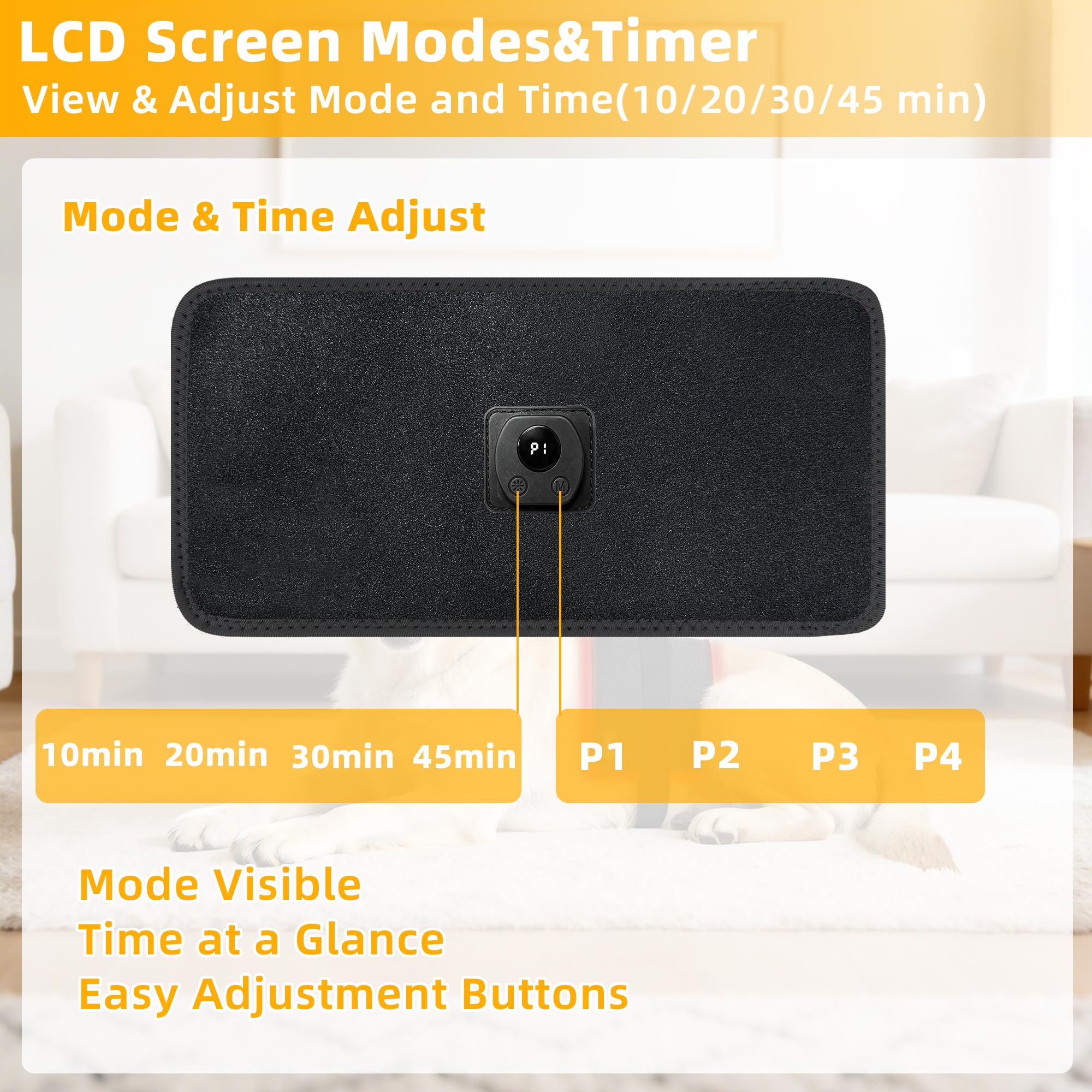 tidytech pantalla LED con temporizador visible que controla sesiones