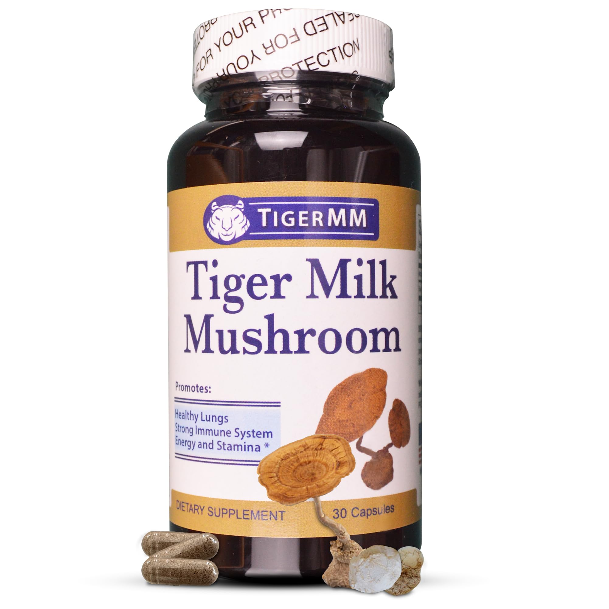 TIGERMM envase frontal del producto mostrando 30 cápsulas y beneficio respiratorio