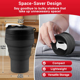 Tilcore shaker plegado compacto, ahorro de espacio para viaje