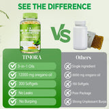 Envase TIMORA con ingredientes naturales (orégano, nigella, coco) mostrando origen vegetal