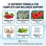 Tinnitus 911 polvo del interior resaltando ingredientes botánicos