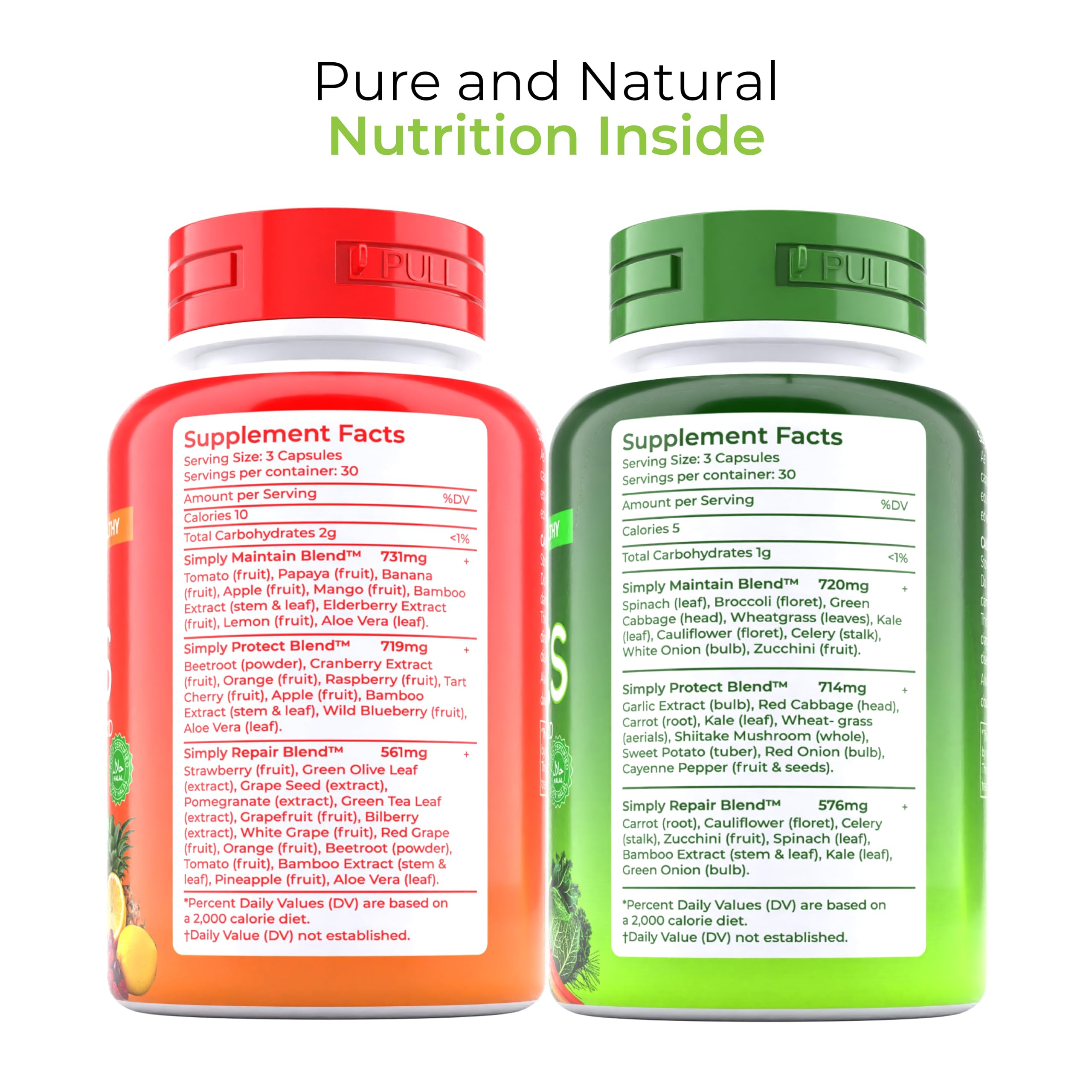 TM NATURALS producto junto a frutas frescas que sugiere complementariedad