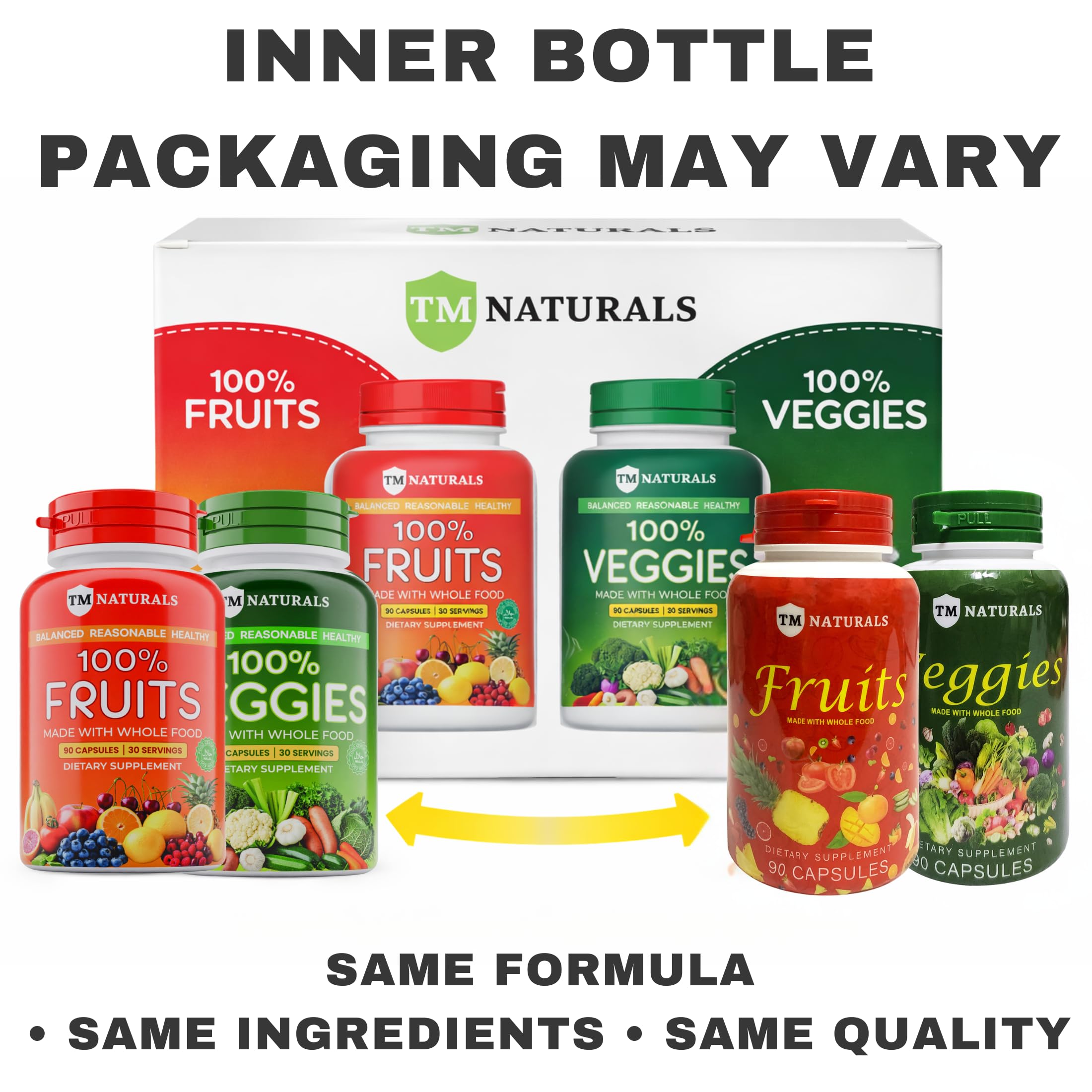 TM NATURALS envase abierto con cápsulas listo para tomar