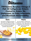 tnvitamins cápsulas en taza junto a comida para uso diario